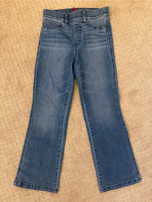 Spanx Classic High-Rise Crop Kick-Flare Jeans - Medium thumbnail 2
