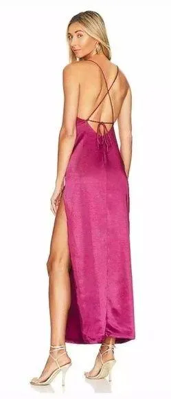 Revolve - MORE TO COME Regina Maxi Dress in Fuchsia Size S thumbnail 2