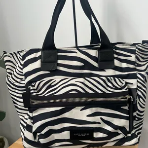 Marc Jacobs Black and White Zebra Print Travel diaper bag, tote Beach Bag thumbnail 2