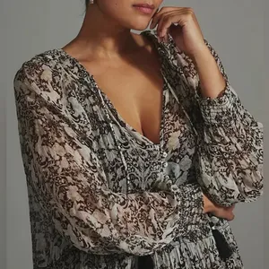 Anthropologie Marais Chiffon Maxi Dress thumbnail 3