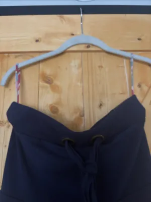 Anthropologie Allihop Navy Strapless Tie Front Babydoll Mini Dress‎ M thumbnail 8