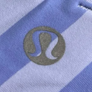 Lululemon Energy Blue Striped Sleeveless Athletic Yoga Gym Sports Bra Tank Top 2 thumbnail 4