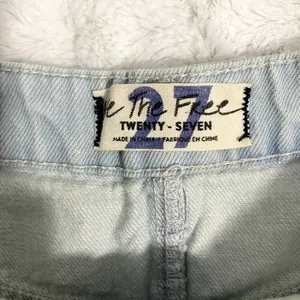 Free People Light Wash Going Rogue Distressed Raw Hem Denim Mini Skirt 27 thumbnail 3