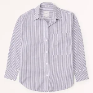 Abercrombie & Fitch Blue Striped Button Down Shirt thumbnail 1