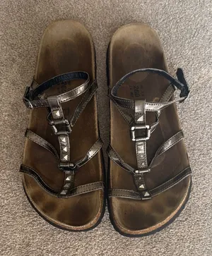 Betula By Birkenstock Metallic Strappy Sandals Size 9 thumbnail 1