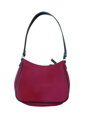 Y2K Kenneth Cole Reaction Shoulder Bag Purse Maroon Black thumbnail 2