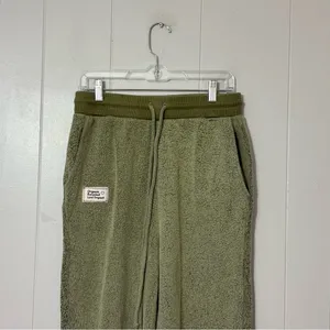People of Leisure Green Joggers Size L Organic Cozy Lounge Sweatpants thumbnail 3