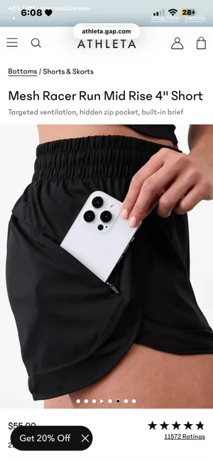 Athleta Black shorts  thumbnail 3