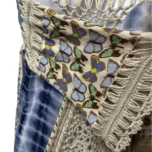 John‎ Mark Boho Crochet Butterfly Blouse Size Medium Top thumbnail 6