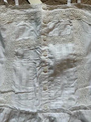 Hollister white lace trim spaghetti strap dress thumbnail 2