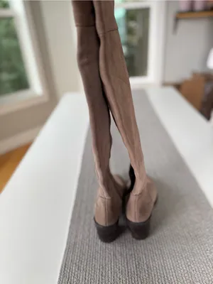 Seychelles Taupe Suede Over-the-Knee Block Heel Boots Sz 8 thumbnail 8