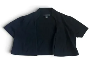 Banana Republic Black Cashmere Cropped Bolero Cardigan Sweater thumbnail 1