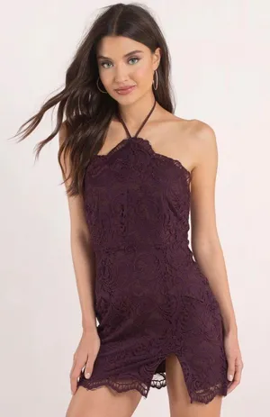 Tobi Lace Halter Mini Dress thumbnail 1