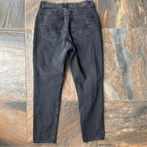 American Eagle Mom Jeans Women's Size 8 Long Black Wash thumbnail 3