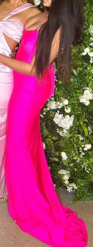 Sherri Hill Bright Pink Dress thumbnail 4