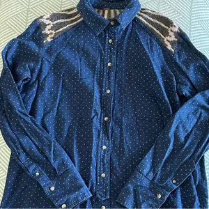 Free People Sage Printed Contrast Shirt thumbnail 5