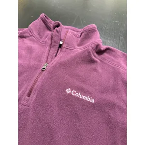 Columbia Womens Plum Purple Quarter Zip Fleece Pullover Mock‎ Neck Small thumbnail 2