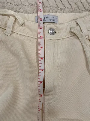 Primark Cream Drawstring Cotton Shorts size 4 thumbnail 7