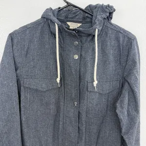 Duluth Trading Jacket Womens Medium Gray Mist Master Hooded Utility Parka thumbnail 2