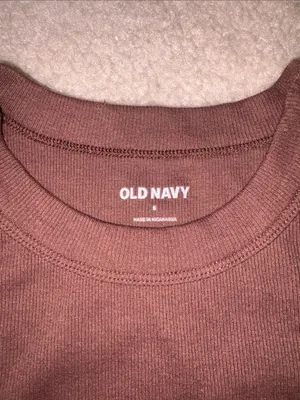 Old Navy Brown Ribbed Scoop Neck Tank thumbnail 2