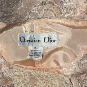 Christian Dior Elegant Lace Overlay Peach Dress Set thumbnail 11