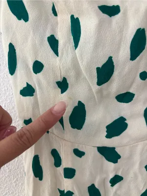 Reformation green spotted midi dress thumbnail 7
