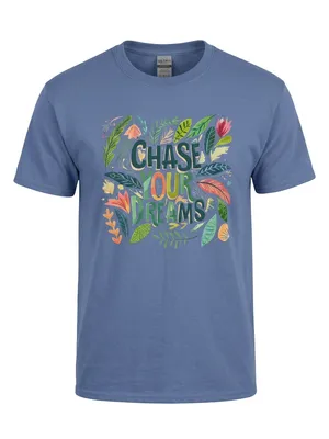 Gildan Women’s Violet Purple Premium Quality “Chase Your Dreams” T Shirt Sz XL thumbnail 1