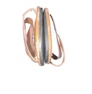 Pink Leather Slide Sandals Cross Strap Slip On Solid Casual Womens US 8.5 thumbnail 3