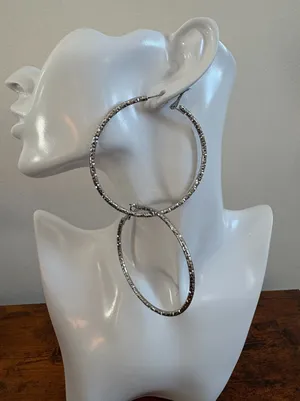 Silver Hoop Earrings for Sensitive Ears thumbnail 1