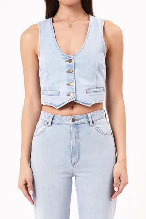 Rolla's Denim Dallas Vest thumbnail 1