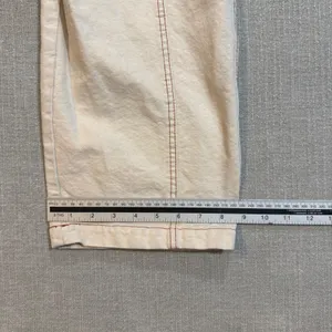 Vans Cargo Pants Womens Large Cream Off White Contrast Stitch Skate Streetwear thumbnail 6