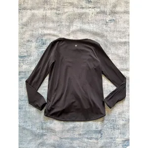 Lululemon Black Full Freedom Long Sleeve Wrap Top Size 8 thumbnail 9