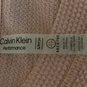 Calvin Klein Pink Waffle Knit Ruched Short Sleeve V Neck T Shirt Tee Top Size S thumbnail 3