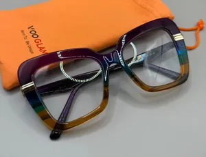 Vooglam Multicolor Square Frame Women’s Eyeglasses, No prescription thumbnail 1