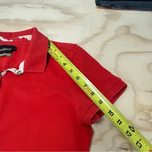 Barbour Women’s Classic Red Polo T-shirt Shirt Cotton‎ Sz 10 thumbnail 12