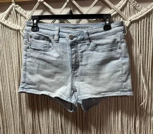 American Eagle Outfitters Light Blue Denim Cutoff Shorts thumbnail 1