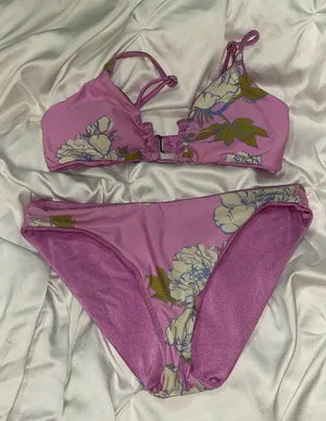 Maaji Pink Fiore Splendour Reversible Bikini Size M thumbnail 1