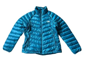 The North Face Down Puffer Coat Turquoise thumbnail 1