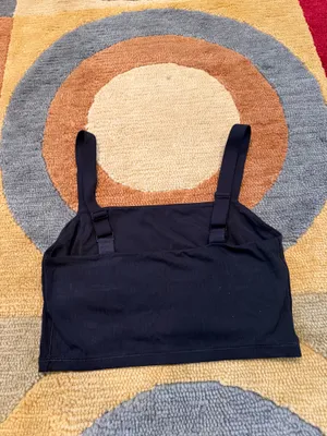 Offline by Aerie Black Real Me Least Support Sports Bra / Crop Tank Top Small thumbnail 3