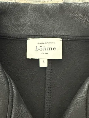 Bohme Black Faux Leather Asymmetrical Zip Moto Jacket thumbnail 2