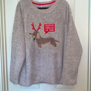 Holiday time Dachshund through the Snow Sweatshirt- “Ugly Christmas sweater” thumbnail 1