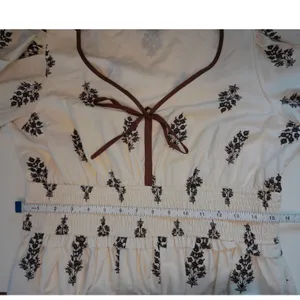 VICI Cream Brown‎ Floral Block Print Tiered Smocked Maxi Dress Size XL NWOT thumbnail 9