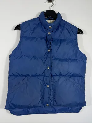 Vintage L.L. Bean Women’s M Blue Goose Down Puffer Vest Made in USA thumbnail 1