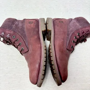Timberland‎ Premium Dark Red Burgundy Nubuck Waterproof Classic Boots Womens 9.5 thumbnail 9