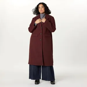 The Drop Liam Oversized Long Wool Blend‎ Coat Decadent Chocolate L thumbnail 4