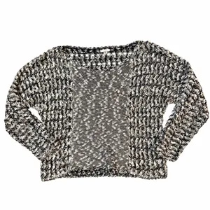 ecote Urban Outfitters Ecote Black & White Knit Cropped Long Sleeve Sweater SzS thumbnail 4