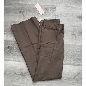 Vintage Y2K Uniqlo Style Up Flare Pants Women's 28 Dark Brown NWT Japan thumbnail 8