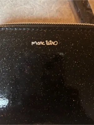 NEW Marc Tetro Black Sparkle Boston Terrier Dog Zip Around Preppy Wristlet Small thumbnail 4