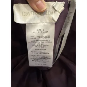 Strapless, short plum dress‎ from David's Bridal, size 4 thumbnail 3