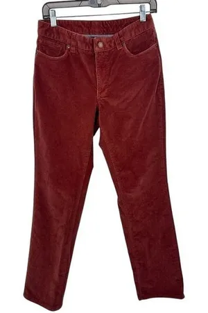 L.L. Bean Corduroy Pants Rust Orange Straight‎ Leg Casual Womens Size 4 Casual thumbnail 1